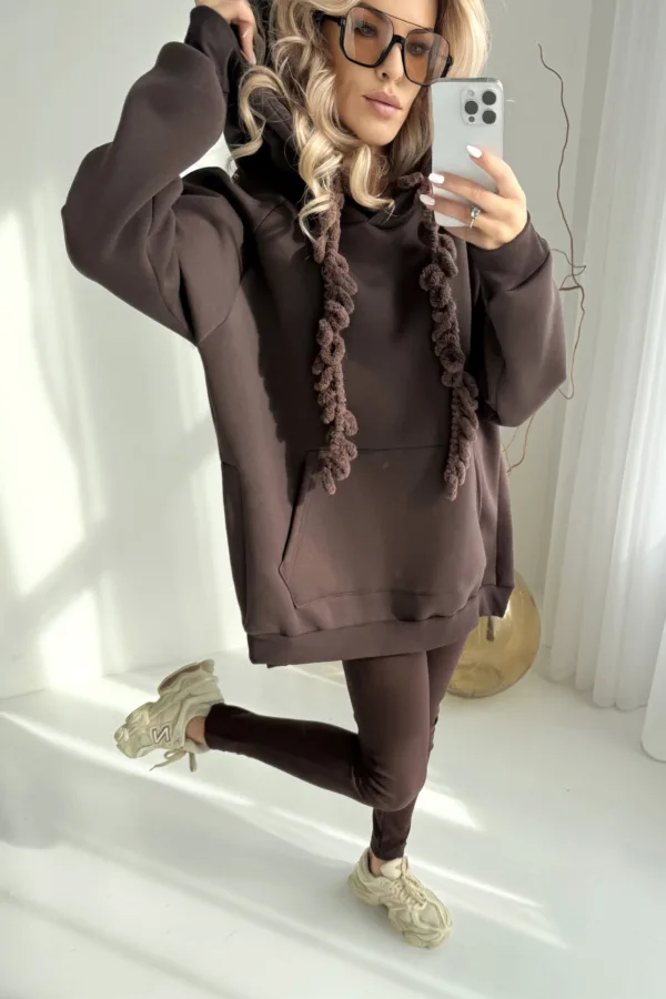 Bluza z kapturem Angel czekoladowa - obrazek 3
