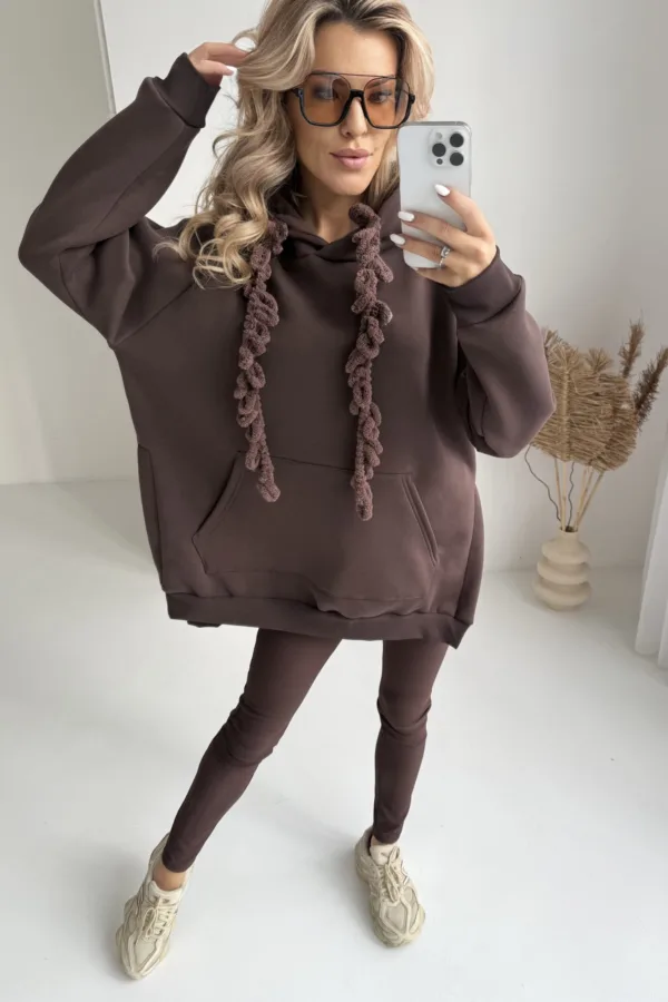 Bluza z kapturem Angel czekoladowa - obrazek 2