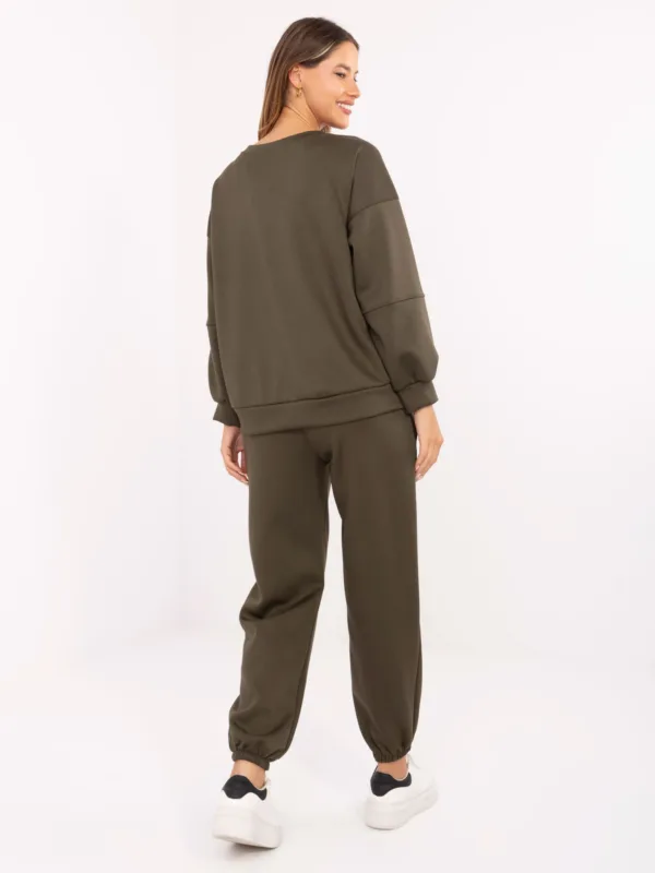 Komplet dresowy khaki - obrazek 2