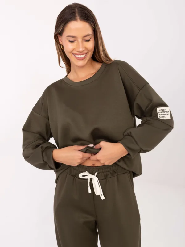 Komplet dresowy khaki - obrazek 3