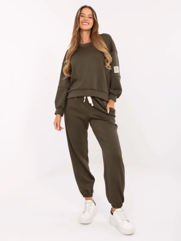 Komplet dresowy khaki - obrazek 4