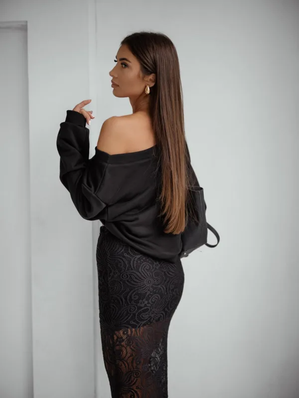 Spódnica koronkowa czarna Georgia - obrazek 2