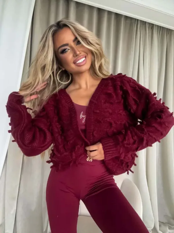Sweter bordowy By Me Lizzy - obrazek 3